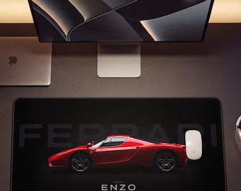 Tappetino da scrivania Ferrari Enzo / Tappetino per mouse da gioco di grandi dimensioni / Regalo per appassionati di supercar