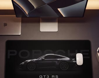 Tappetino da scrivania Porsche 911 GT3 RS / Tappetino per mouse da gaming di grandi dimensioni / Regalo per appassionati di supercar