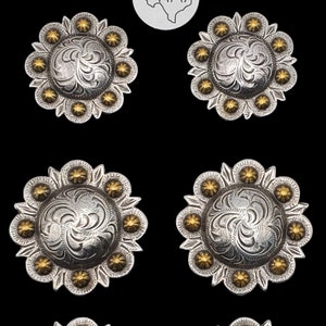 6er-Set - Sattel-Concho-Set Berry Concho HRSPGP (1,25/1,5)