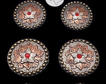 Set van 6 - zadelset - Sunday go to Meetin' Screwback Conchos (1,25/1,5)