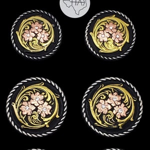 6er-Set - Austin Floral Saddle Concho Set