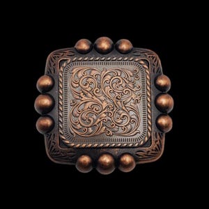 Concho Florid da 2-1/4" placcato in rame antico