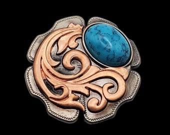 1-1/2" Tucumcari Turquoise Screw-Back Concho