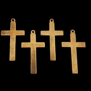 13/16&quot; x 1-9/16&quot; Brass Crosses (4 pkg)