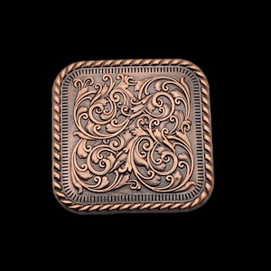 Fondello a vite 1-1/2" Florid quadrato concho ant rame