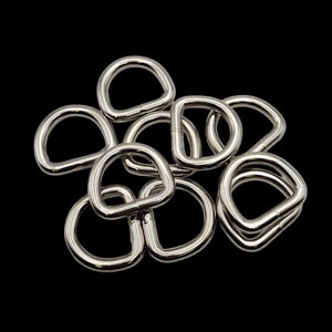 3/4&quot; ID Solid D-rings (10/pkg)
