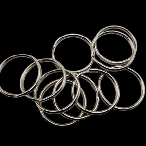 1 5/8&quot; Nickel Key Rings (10/pkg)
