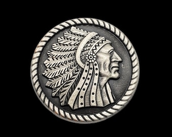 1-1/2" Indian Chief Profile Right ANP Screw-back Concho