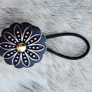 Midnight Bloom Ponytail Holder