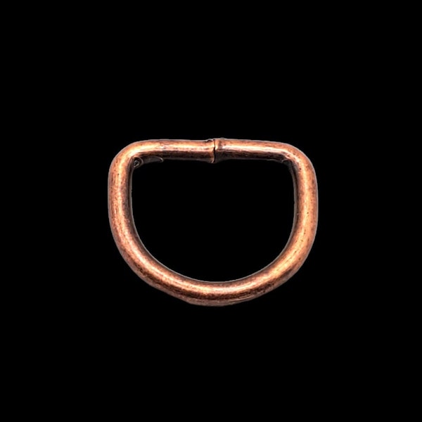 3/4" D-Rings Pack of 10 -- Antique Copper