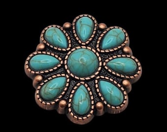 1-1/2" antique copper Abuela's Screw-back Concho