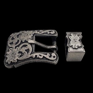 3/4 "Schnalle & Schleife ""Santa Fe"" Antique Nickel."