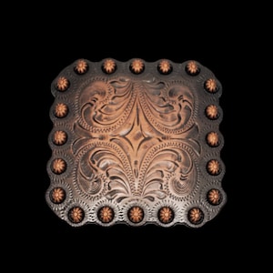2-1/4&quot; Square Berry HRCP Screwback Concho