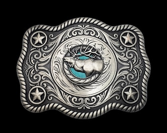 3-1/2" x 4-1/2" Elk Buckle Gunmetal