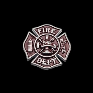 1-1/4&quot; Fire Department Red Screw-back Concho