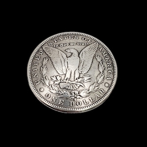 1-1/2&quot; Morgan Eagle Silver Dollar screw-back concho