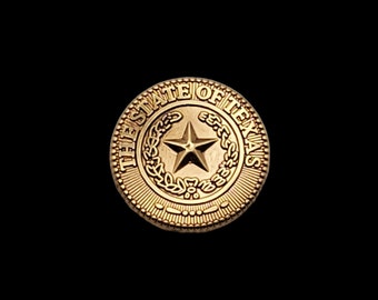 3/4" Texas State Seal HRGP Screwback Concho