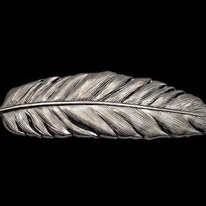 3&quot; Feather Screw-back Concho Antique Nickel