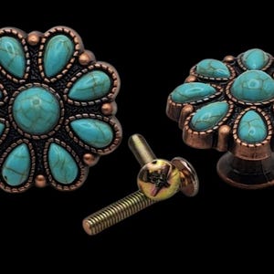 Abuela's round cabinet knobs (pair) antique copper