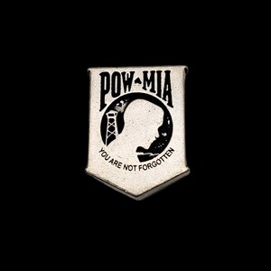 11/16&quot; X 1&quot; POW/MIA You Are Not Forgotten Screw-back Concho