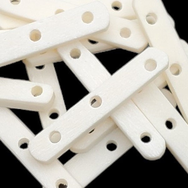 3-Hole Bone Bead Spacers (15/pkg)