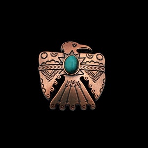 1-1/4&quot; antique copper screw back thunderbird concho