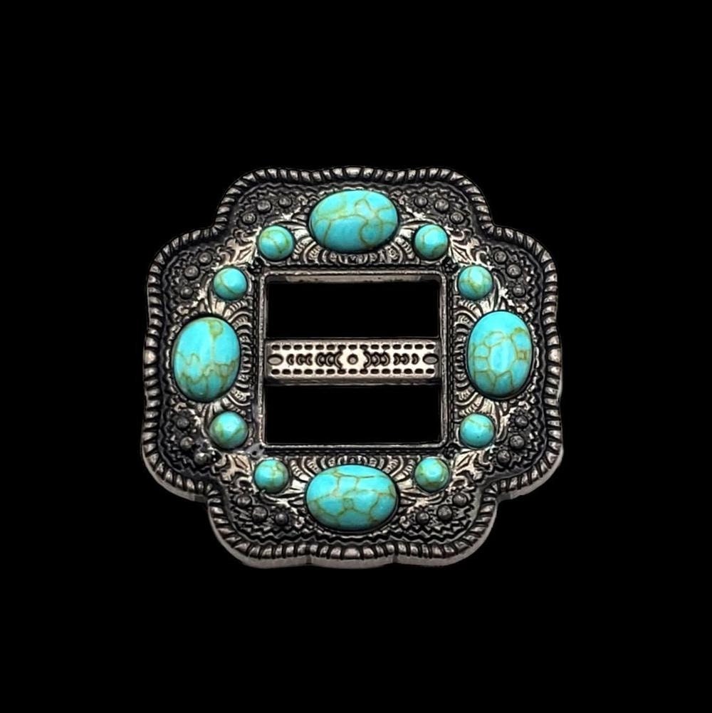 Gold and Turquoise Concho Belt - Etsy display picture 2