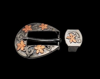 3/4" Wildflower Buckle and Keeper