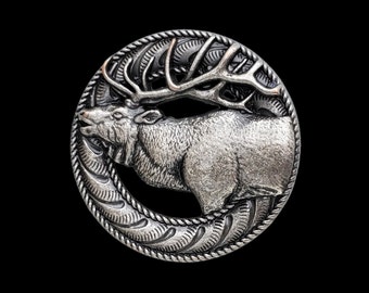 1-3/8" Bugling Elk concho ANP