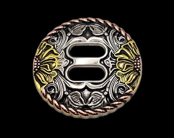 1-1/2" Slotted Llano Floral Concho