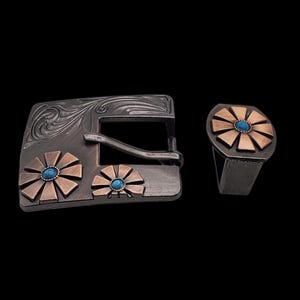 3/4" New West Schnalle & Halter mit türkis