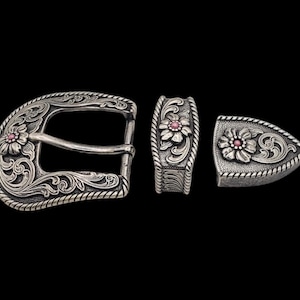 Pink 1-1/4&quot; Frisco 3 Pc Buckle Set