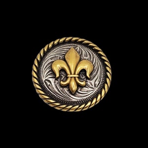 1-1/4" Fleur-de-lis HRSPGP2 concho met geschroefde achterkant