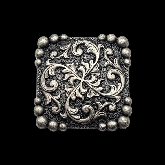 Concho Pico Edge En Sterling Overlay, 1 3/4 Pouce, Avec 1 Chicago Screw, Neuf, Marque JT Silversmiths