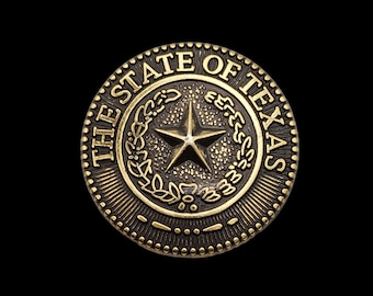 1-1/4" Texas State Seal HRGP concho met schroefsluiting