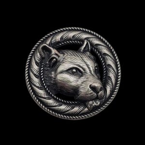 1-3/8&quot; Lioness Screw-back Concho -- ANP