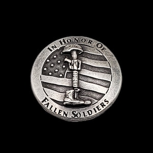 1-1/4&quot; In Honor of Fallen Soldiers screw back concho HRSP