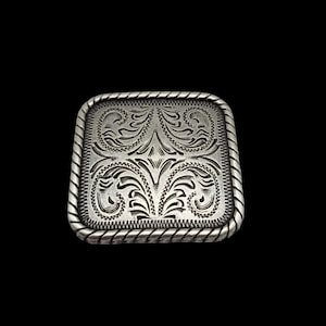 1 1/2&quot; Rope Edge Square Concho