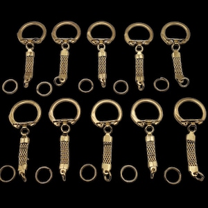 Gilt Key Clips (10)