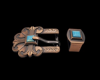 3/4" Los Alamos buckle and keeper Antique Copper