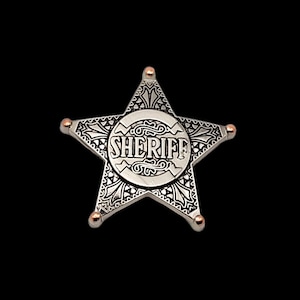 1-1/2&quot; Sheriff Badge Screwback Concho