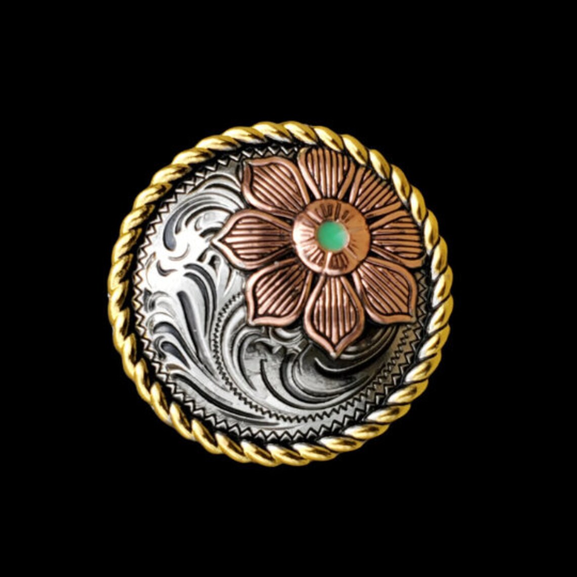 Saddle Concho Set Antique Nickel Copper Brass and a Spot of Etsy