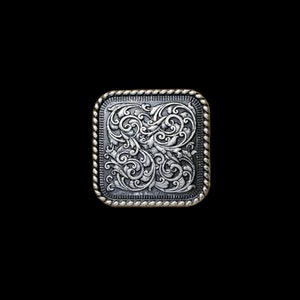 1" vite posteriore Florid Square concho ant argento