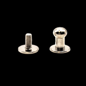 50 Button Studs Medium Nickel