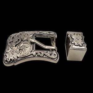 3/4"Santa Fe Schnalle & Öse Nickel/Schwarz