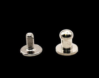 10 Button Studs Small Nickel