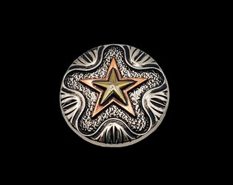 1-1/4" driekleurige Canyon Star-concho met schroefsluiting