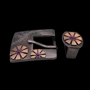 3/4" New West Schnalle und Halter mit lila