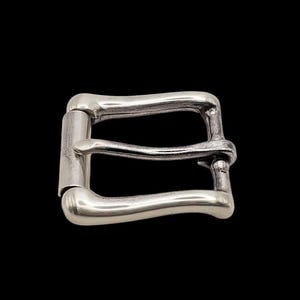 1 1/4" Fersen Bar Roller Schnalle Satin Sterling