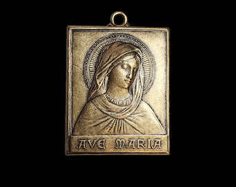 2" x 1-1/2" Ave Maria Pendant